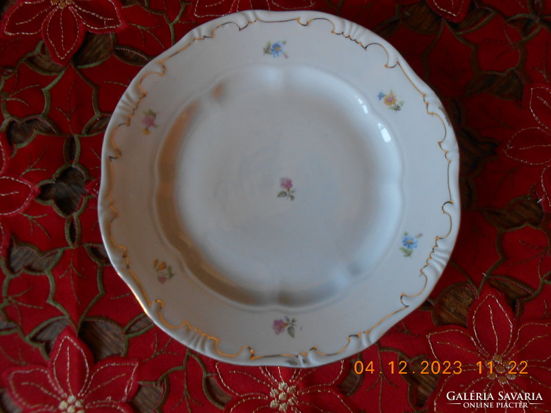 Zsolnay small flower pattern cake plate