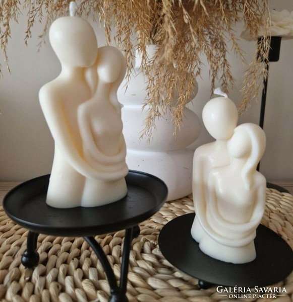 Lovers shape candle