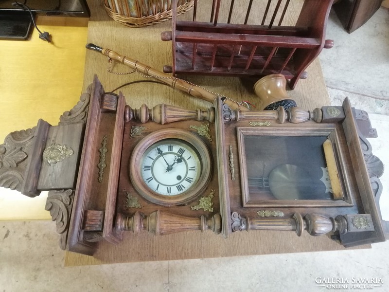 Antique pendulum clock with art nouveau decoration