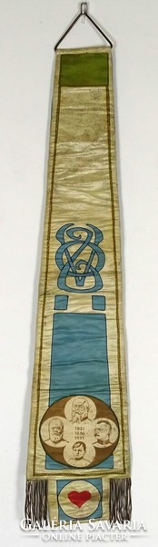 1L677 Antik müncheni bajor egyesületi zászló emlékzászló 1911