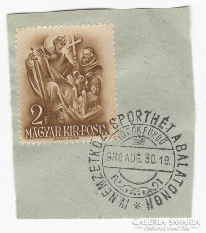 IV. Nemzetközi Sport Hét a Balatonon Siófokfürdő 1938. - első napi bélyegzés