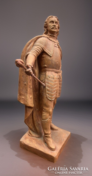 Zsigmond Strobl of Kisfaludi - ii. Terracotta statue of Ferenc Rákóczi