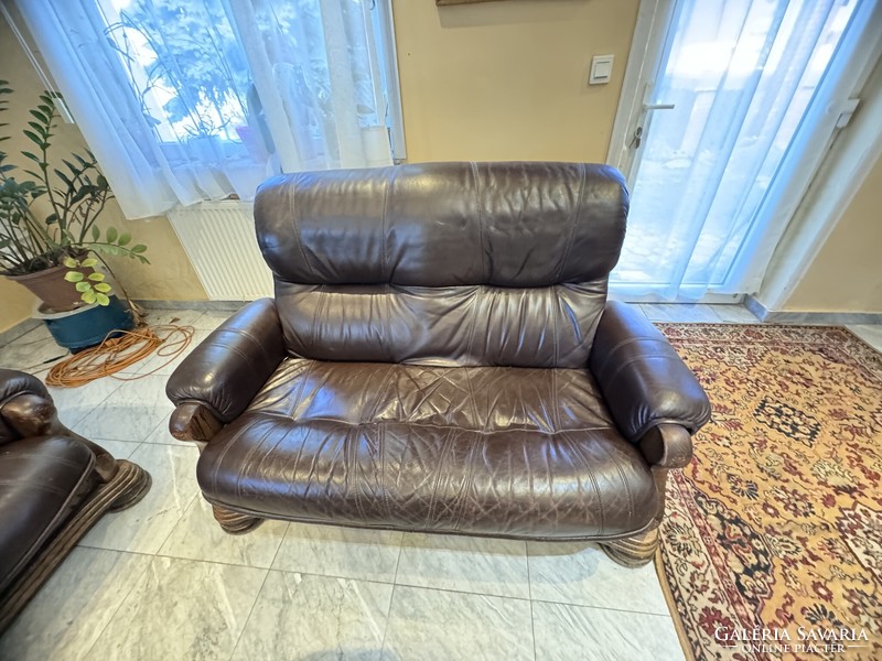 Leather sofa set 3-2-1