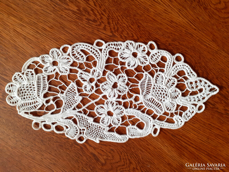 Beautiful, special cord crocheted lace. 38X19 cm