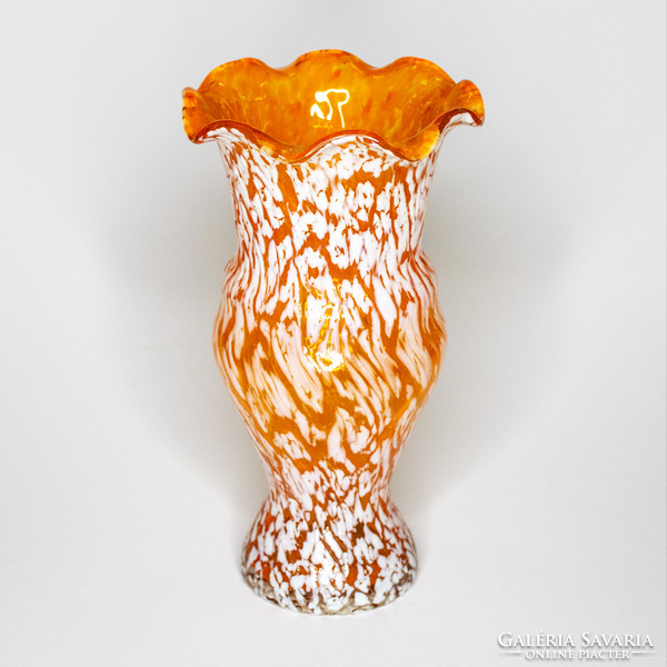 Handmade colored glass vase