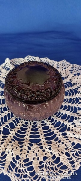 Rare colored purple malachite jewelry box, bonbonier