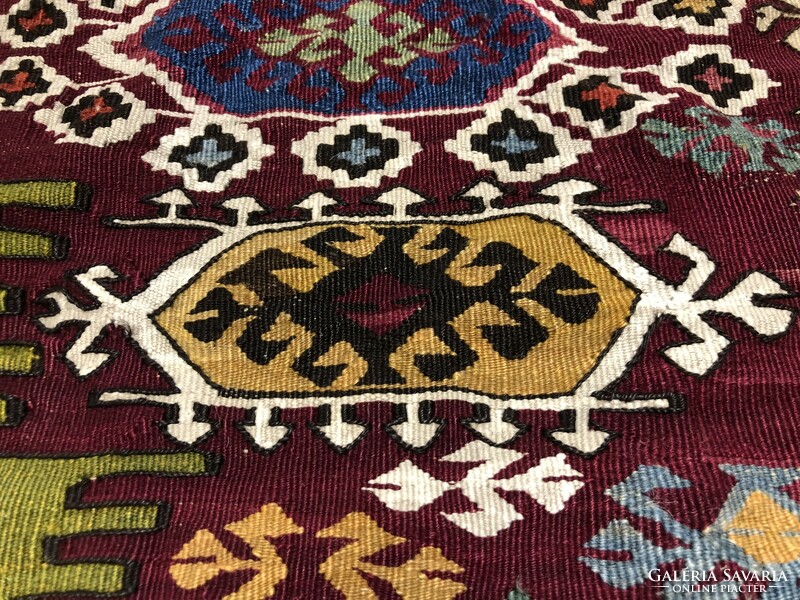 Mersin - Anatolian antique kilim (kelim) handwoven wool rug, 86 x 160 cm