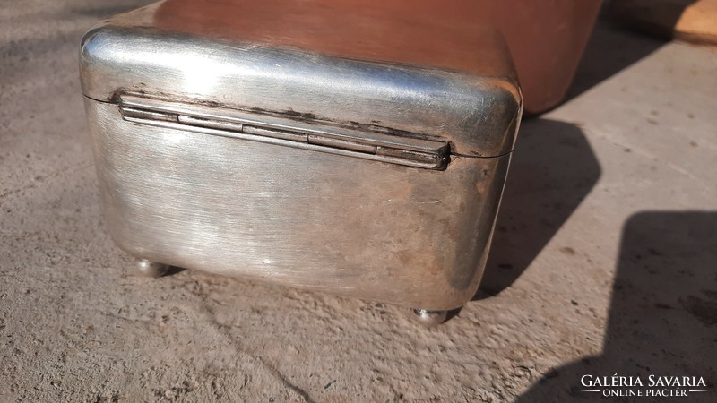 Old art deco Krupp Berndorf silver-plated sugar box