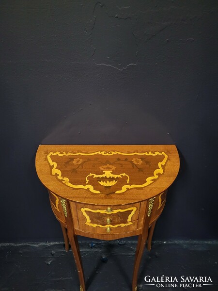 Inlaid folding table, small table, small chest of drawers