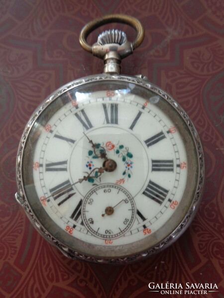 Beautiful antique silver pocket watch with seconds