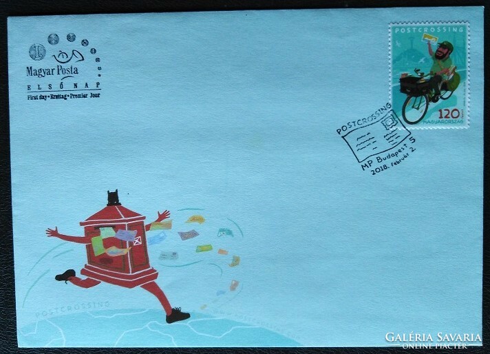 F5333 / 2018 postcrossing stamp on fdc