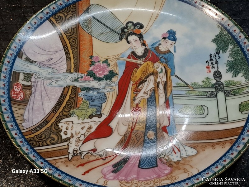 Vintage Imperial Jingdezhen Porcelain kínai porcelán dísztányérok gyűjtői kollekció keleties stílus