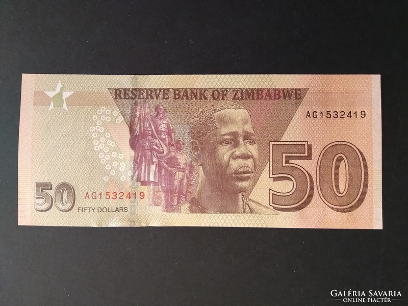 Zimbabwe 50 Dollár 2020 Unc