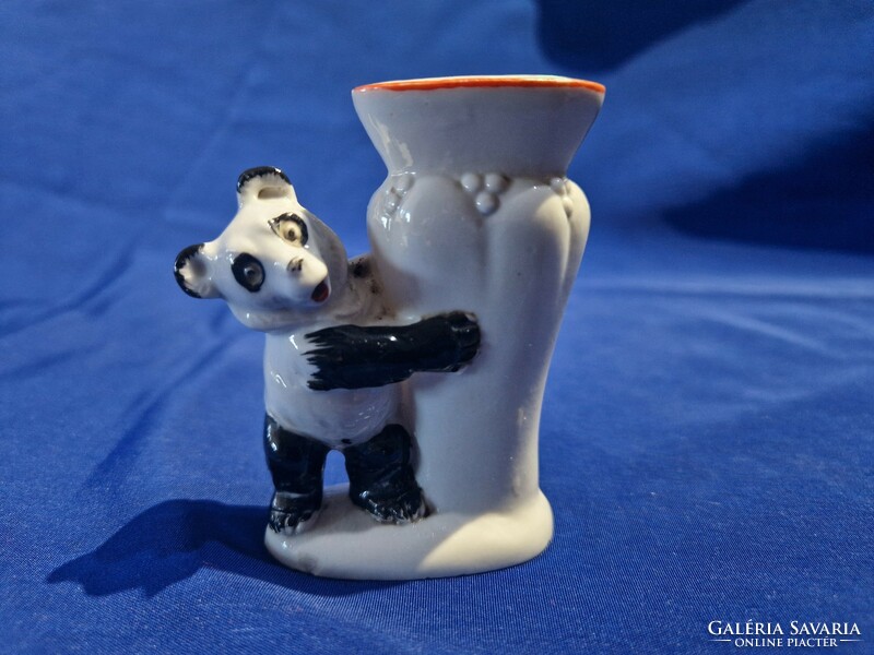Antique w&a bertan violet panda bear teddy bear is the small vase