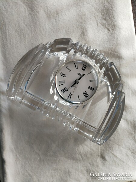 Art deco - crystal, table clock