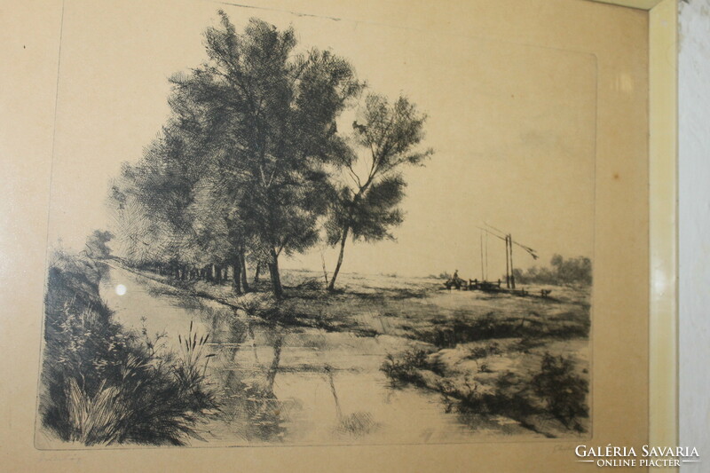 Signed rare etching 689