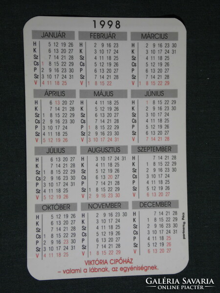 Card calendar, victoria shoe store, Pécs, l'loyd shoes, 1998, (6)