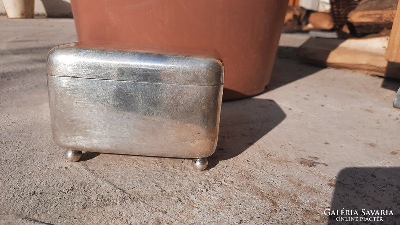 Old art deco Krupp Berndorf silver-plated sugar box