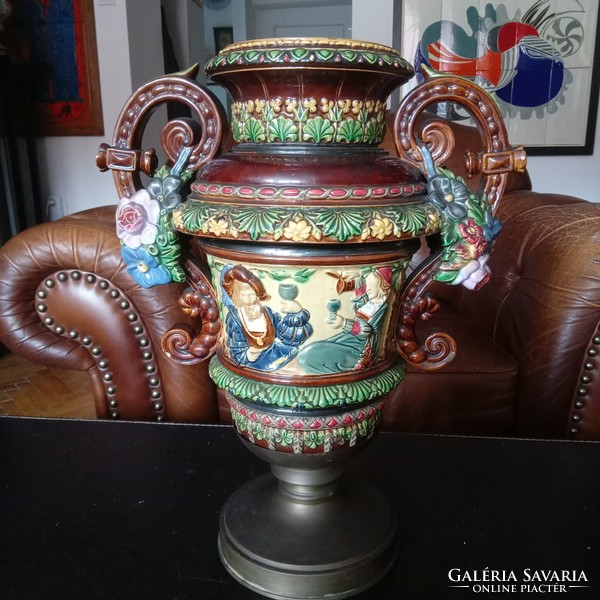 Historic majolica decorative vase! M: 40cm!/