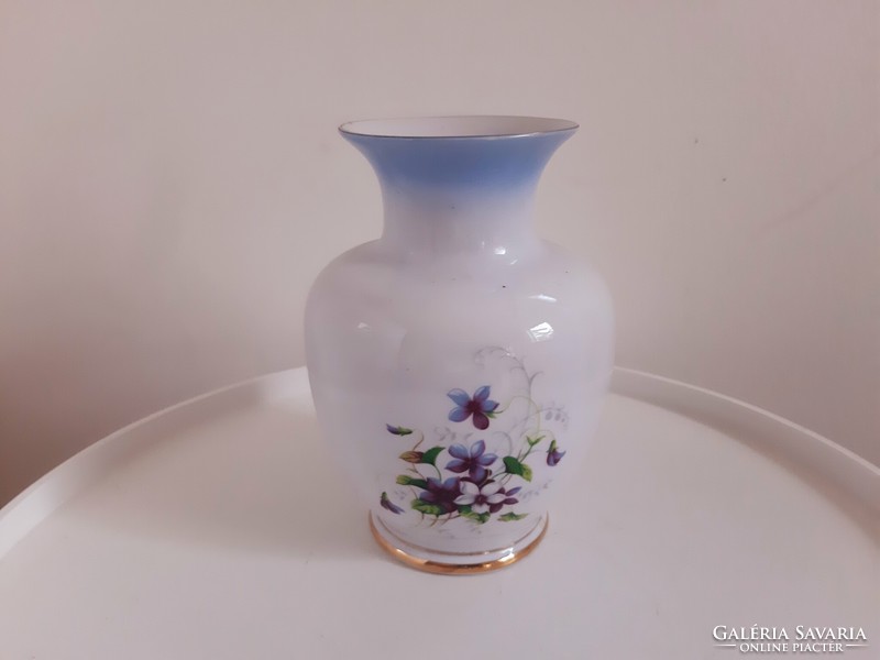 Old Hólloháza violet patterned vase