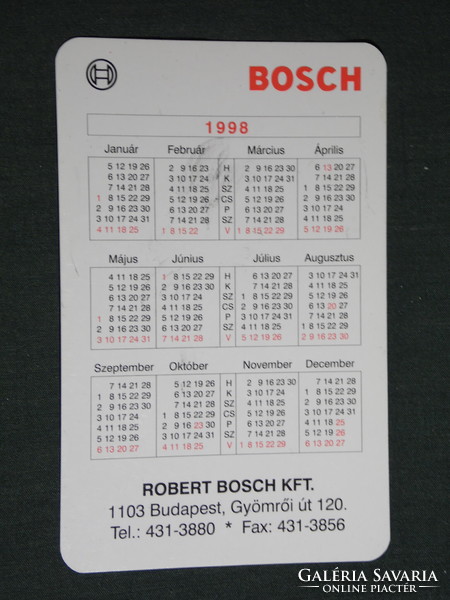 Card calendar, bosch machine tools, Budapest, 1998, (6)