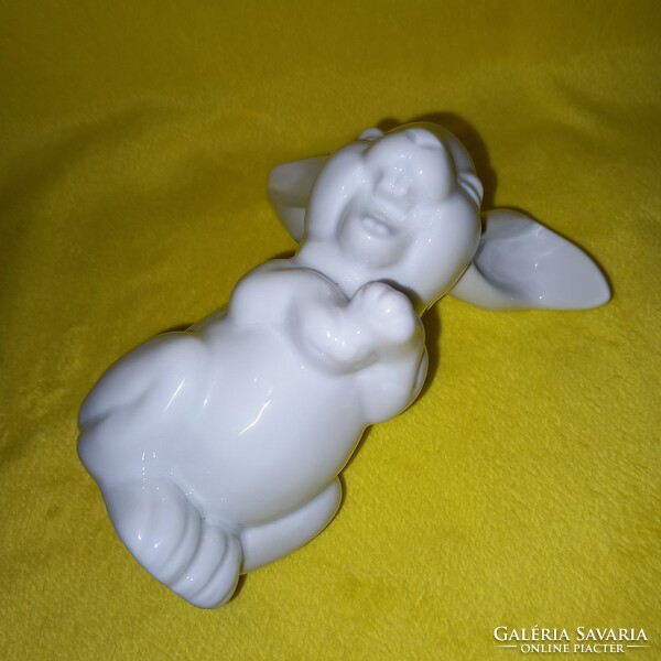 "Nevető, fehér nyúl ",  Rosenthal  porcelán figura. Húsvéti dekoráció.
