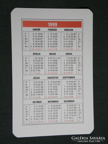 Card calendar, ádám household stores, siklos, 1999, (6)