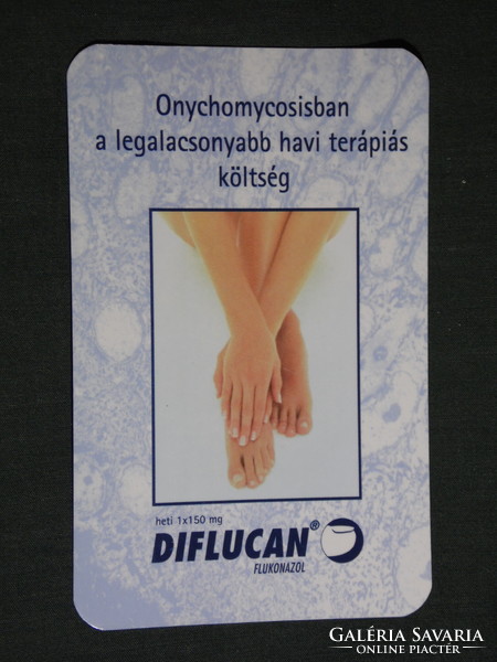 Kártyanaptár,Pfizer gyógyszergyár,Diflucan gombafertőzések ellen,1998, (6)