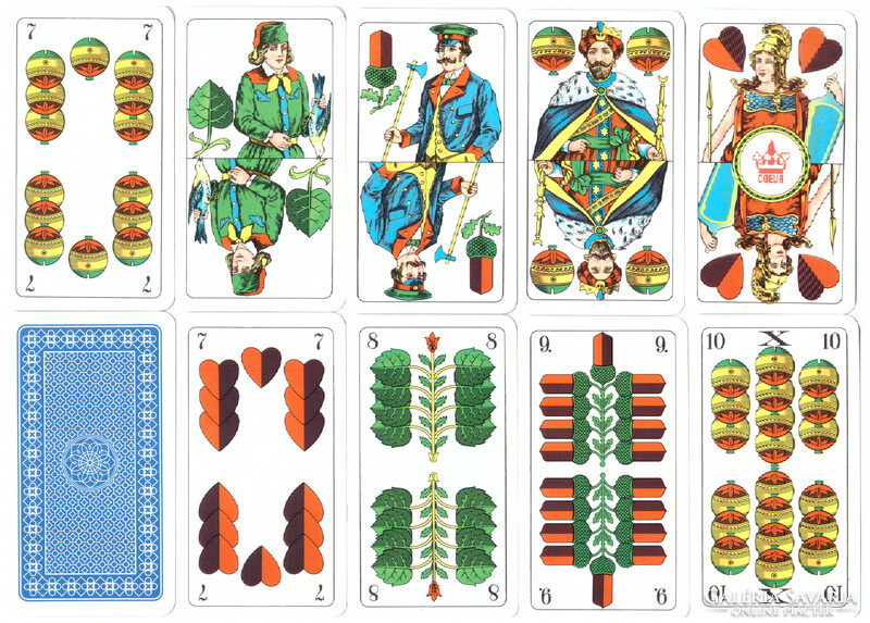 258. German serialized skat card Prussian card picture coeur altenburg 32 sheets around 1980