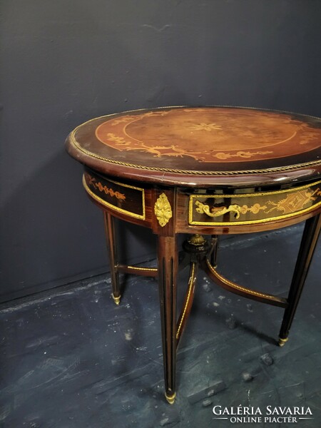 French inlaid table, side table, small table, coffee table