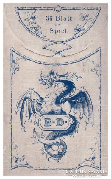 271. Einköpfige Deutsche Spielkarte német sorozatjelű kártya Dondorf 36 lap 1910 körül