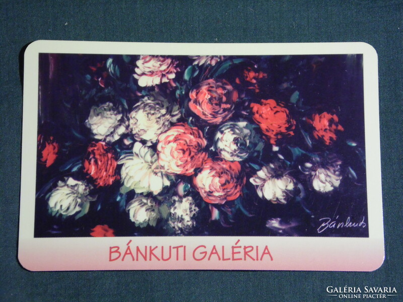 Card calendar, Bánkut painting gallery, Pécs, flower still life, 1999, (6)