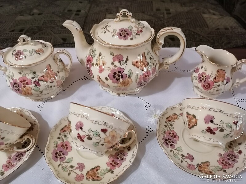 Zsolnay butterfly tea set