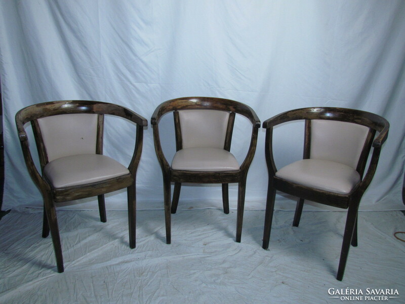 Antik Art-Deco karfás szék 3db
