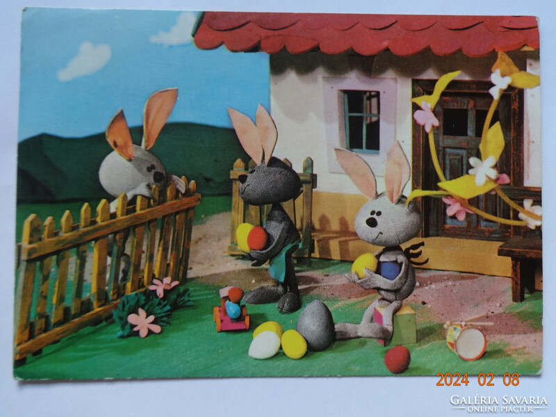 Old Easter postcard - puppet design by Otto Foky