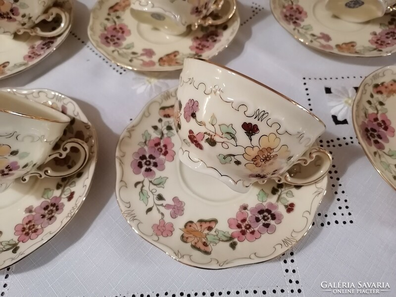 Zsolnay butterfly tea set