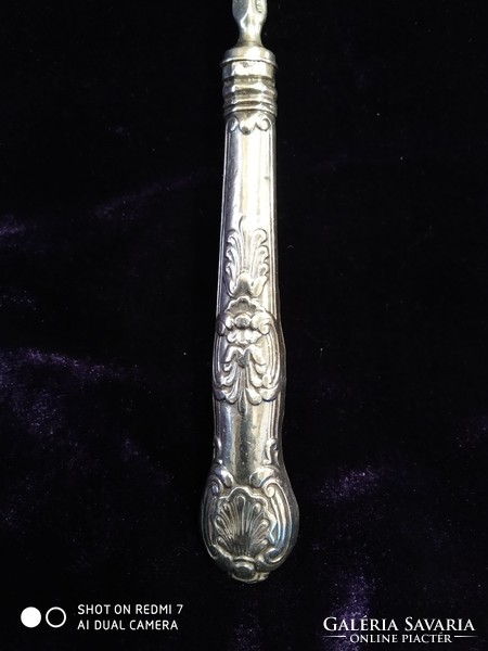 Antique English silver (925) pastry fork.--1894.