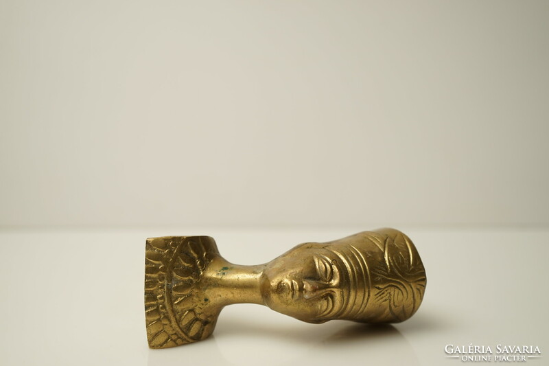 Copper Egyptian Neferite head / heavy / statue