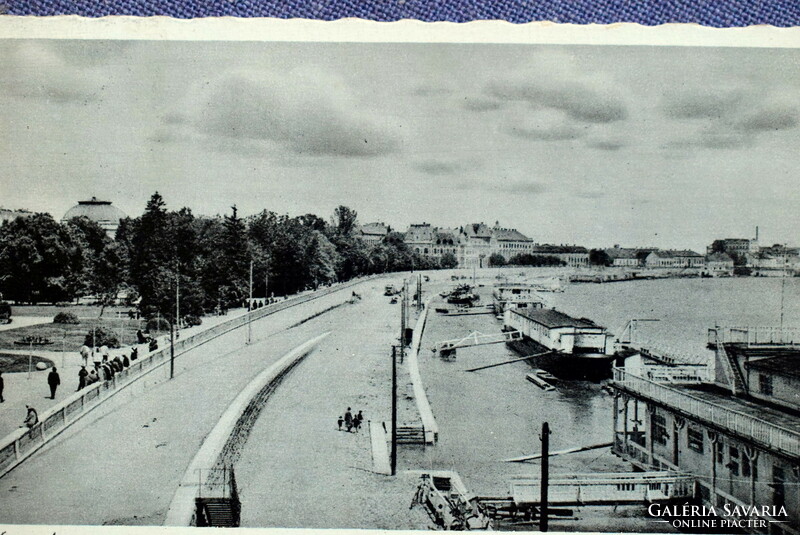 Szeged - Tiszaparti sétány  fotó képeslap   1942