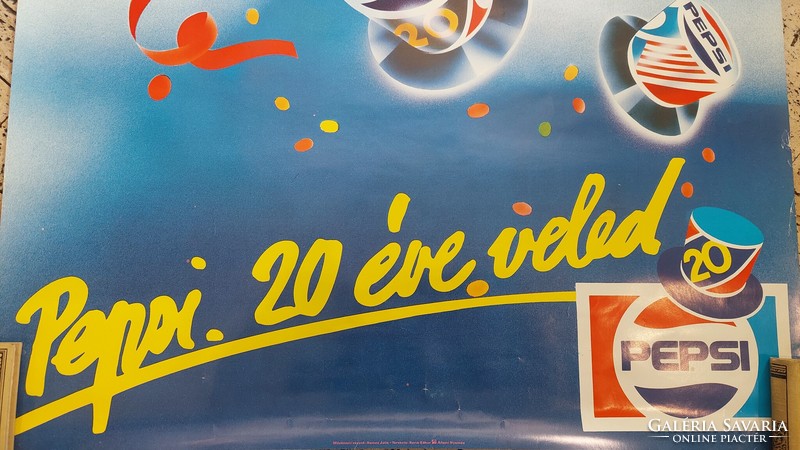 PEPSI reklámplakát "PEPSI 20 éve veled"