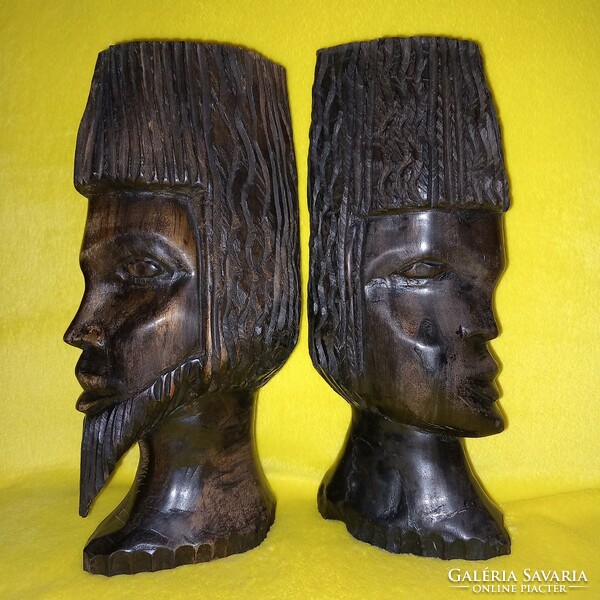 "Férfi és Nő " fafaragás, fából faragott figura, szobor.