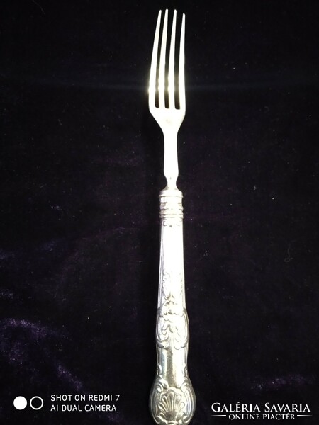 Antique English silver (925) pastry fork.--1894.