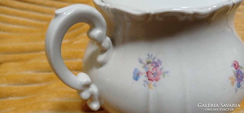 Zsolnay sugar bowl, wild rose, belonging to tea set. It is in factory condition.