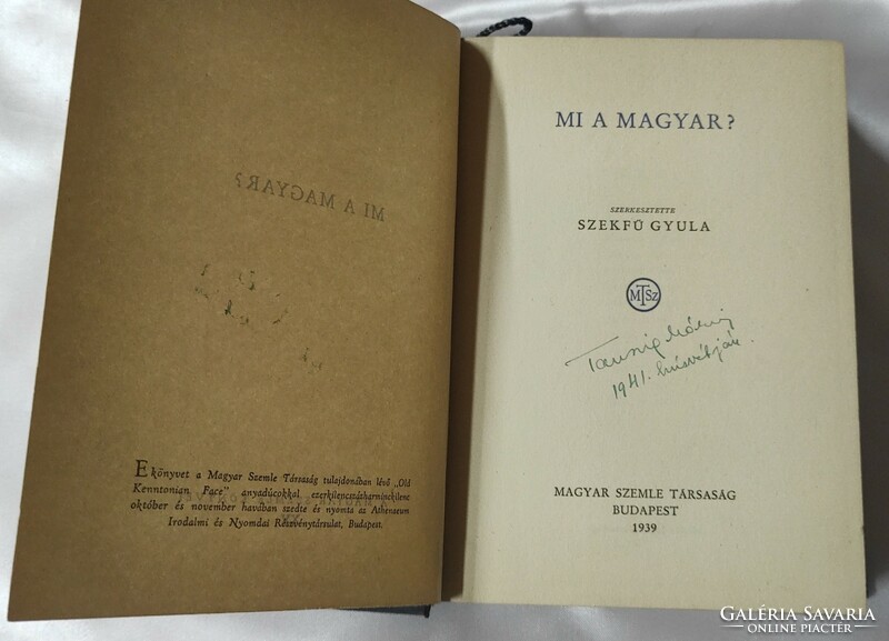Gyula Szekfű (ed.) What is Hungarian?