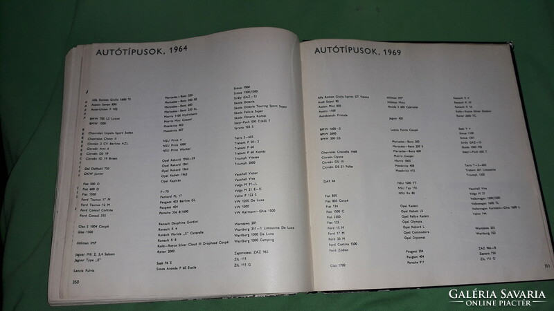 1971. Liener György - Autótípusok - 1971  könyv képek szerint MŰSZAKI
