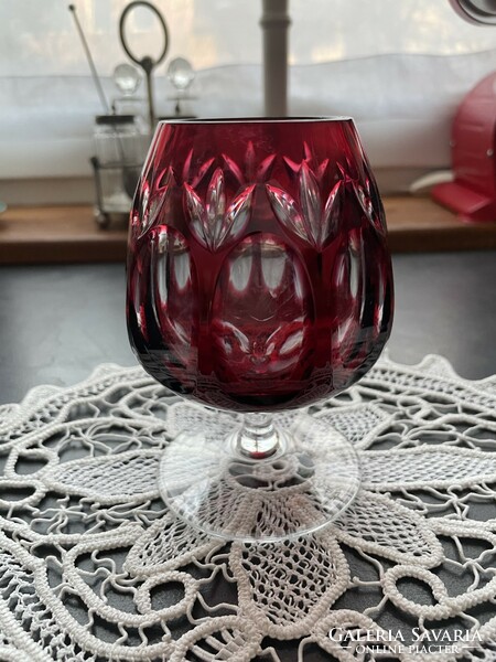 Old wmf ruby cognac glass