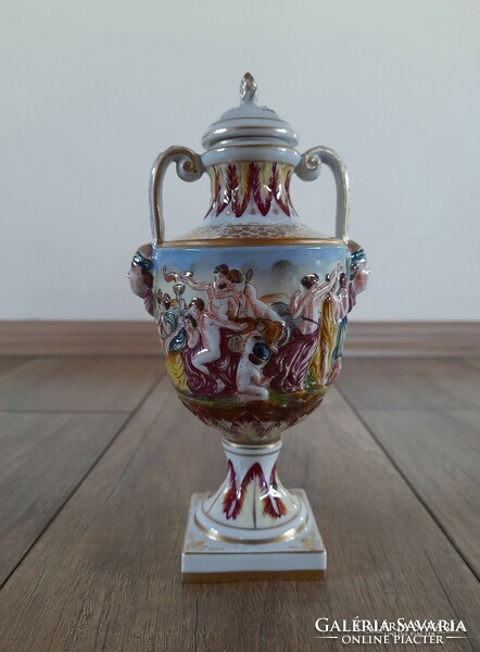 Antik Capodimonte porcelán váza