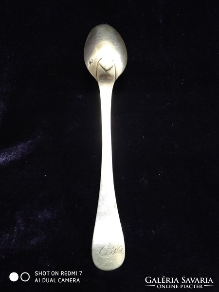 Antique silver teaspoon from the 1840s. /12.8Gr./