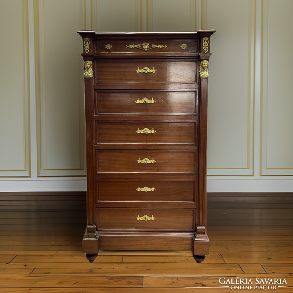 Empire-style 7-drawer cherry tree from the beginning of the last century