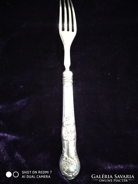 Antique English silver (925) pastry fork.--1894.